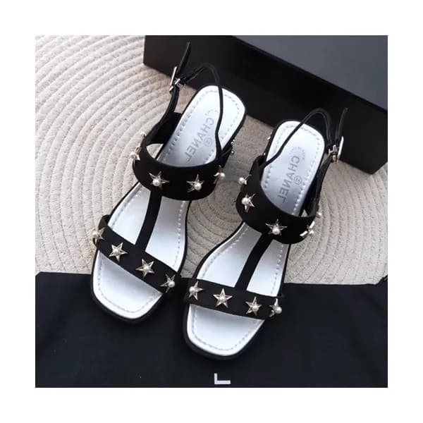 Chanel 2019 Ladies Leather Sandal - 샤넬 2019 여성용 레더… - 1