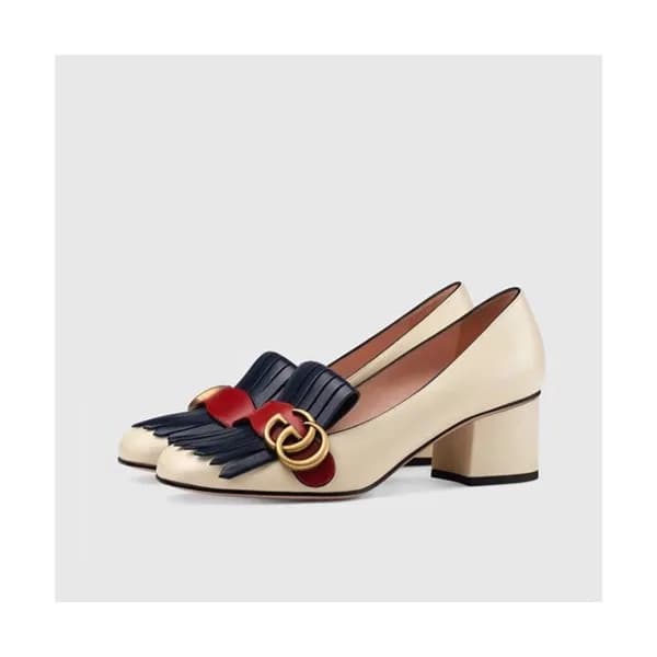 Gucci 2019 Ladies Middle-heel Leather Loafer - 구찌 … - 1