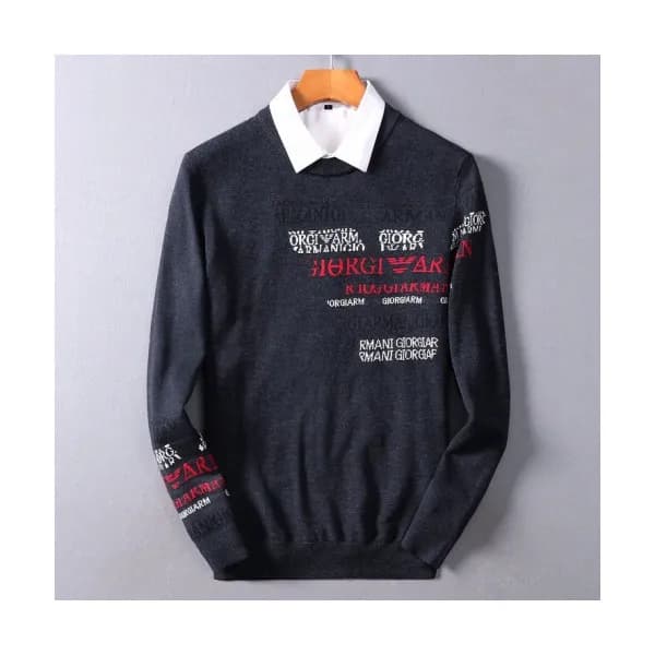 Armani 2019 Mens Crew Neck Wool Sweater - 알마니 201… - 1