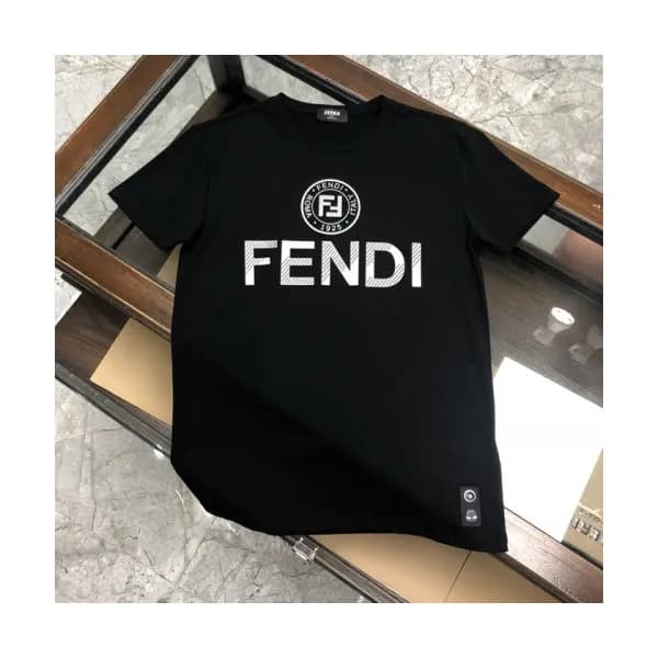 [펜디]Fendi 2020 Mens Logo Casual Silket Short Sleev… - 1