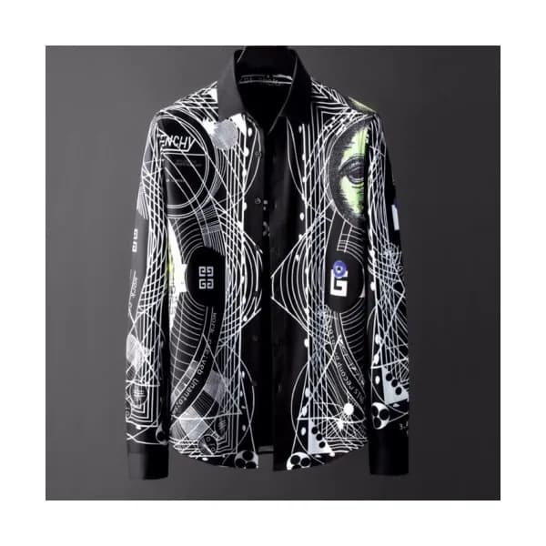 Givenchy Mens Dress Shirts - 지방시 남성 블랙 셔츠 Giv390x - 1