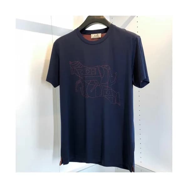[에르메스]Hermes 2020 Mens Crew-neck Silket Short Slee… - 1