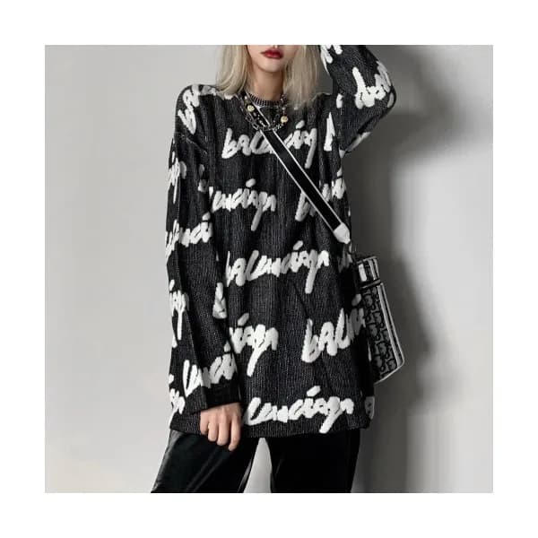 [발렌시아가]Balenciaga 2020 Womens Logo Crew-neck Sweat… - 1