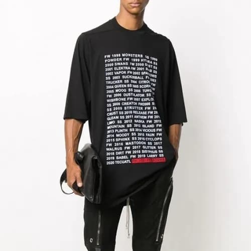 [릭오웬스]Rick Owens 2020 Mens Casual Short Sleeved Th… - 1