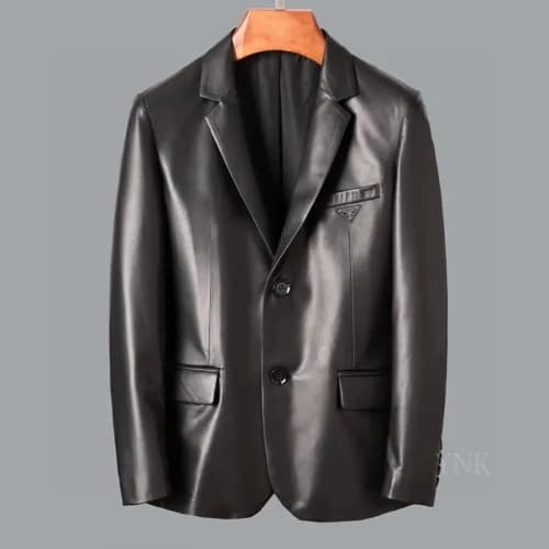Prada 2020 Mens Logo Casual Leather Jacket - 프라다 2… - 1