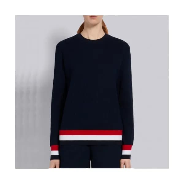 Thom Browne Womens Crew-neck Tshirts - 톰브라운 여성 크루넥… - 1