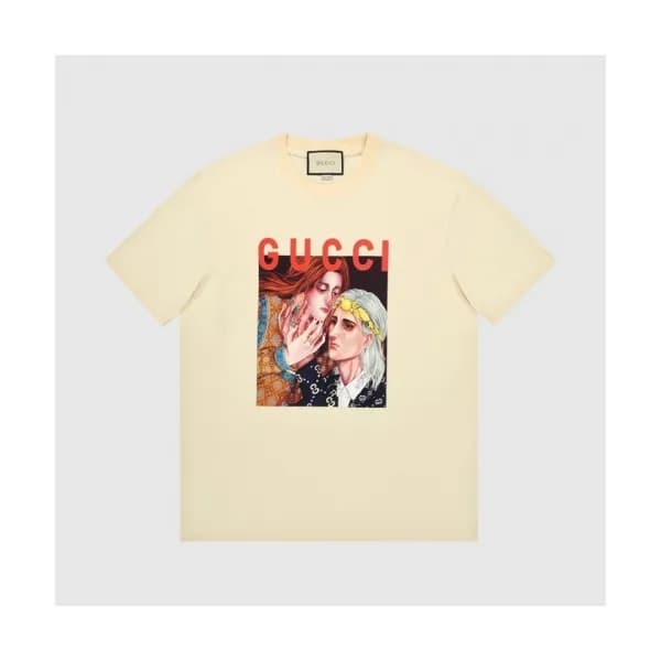 Gucci Mm/Wm Logo Short Sleeved Tshirts Ivory - 구찌… - 1
