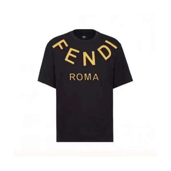 [펜디]Fendi Mens Logo Casual Short Sleeved Tshirts … - 1