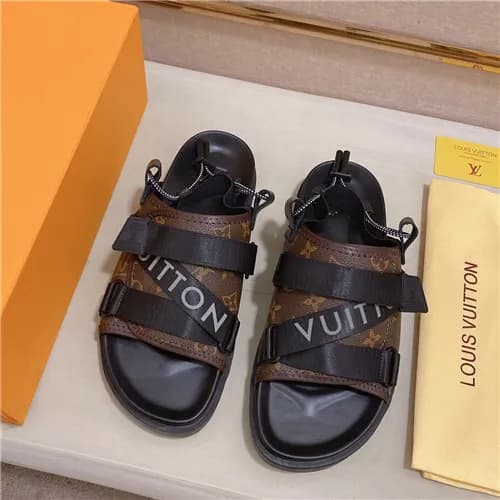 Louis Vuitton 2021 Men's Leather Sandal,LOUS21… - 1