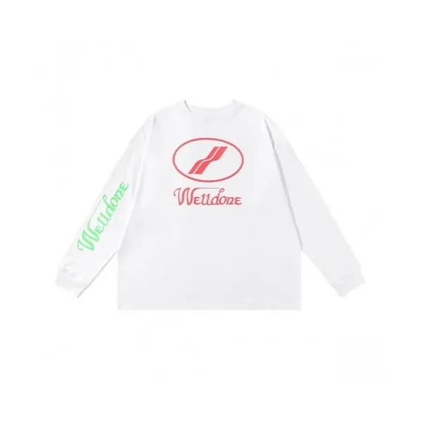 WELLDONE Mm/Wm Retro Logo Crew-neck Tshirts White… - 1