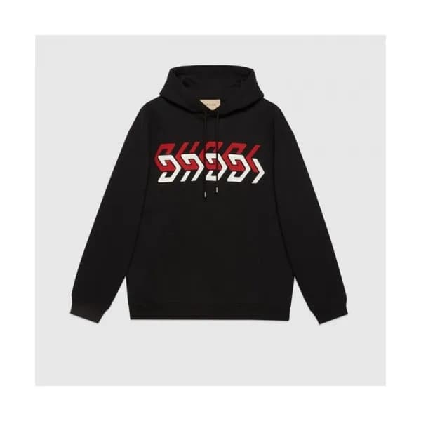 Gucci Mm/Wm Logo Casual Hoodie Black - 구찌 2021 남/… - 1