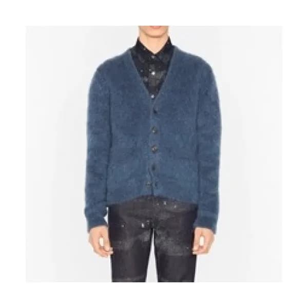 Dior Mens Retro Logo Cardigan Blue - 디올 2021 남성 레… - 1