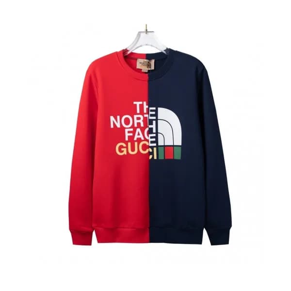 Gucci Unisex Logo Crew-neck Cotton Tshirts Navy -… - 1