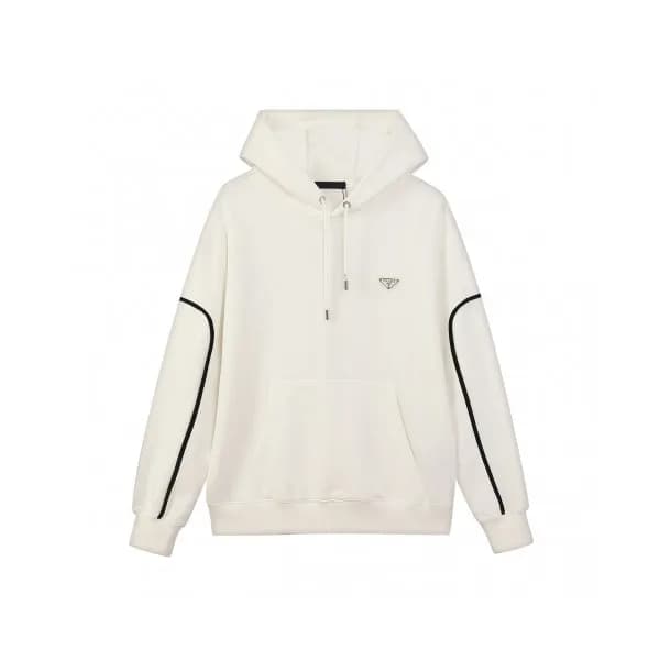 Prada Unisex Casual Cotton Hoodie White - 프라다 남/…