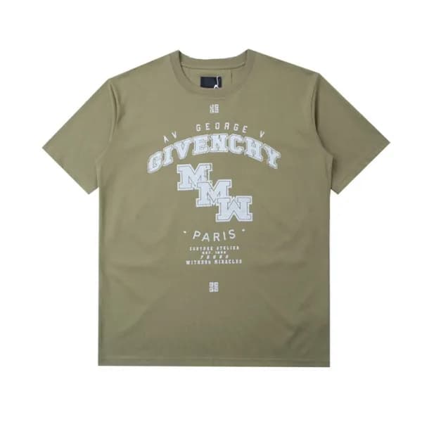 지방시 남성 크루넥 그린 반팔티 - Mens Green Tshirts - giv0622x - 1