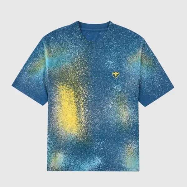 루이비통 남성 블루 크루넥 반팔티 - Mens Blue Tshirts - lou04152… - 1