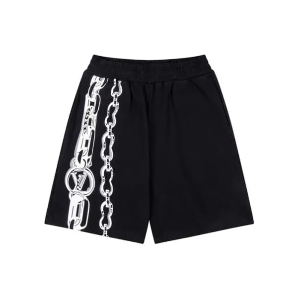 루이비통 남성 블랙 반바지 - Mens Black Half-pants - lou04154x - 1