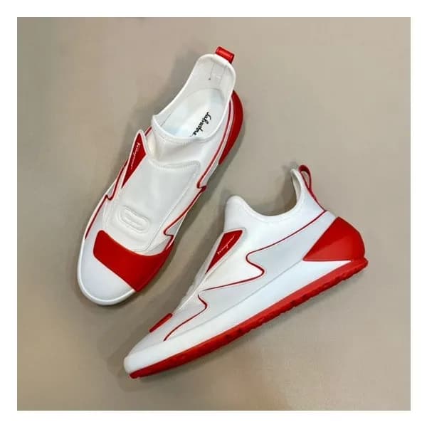 페라가모 남성 Gancini 레드 스니커즈 - Mens Red Sneakers - fer0… - 1