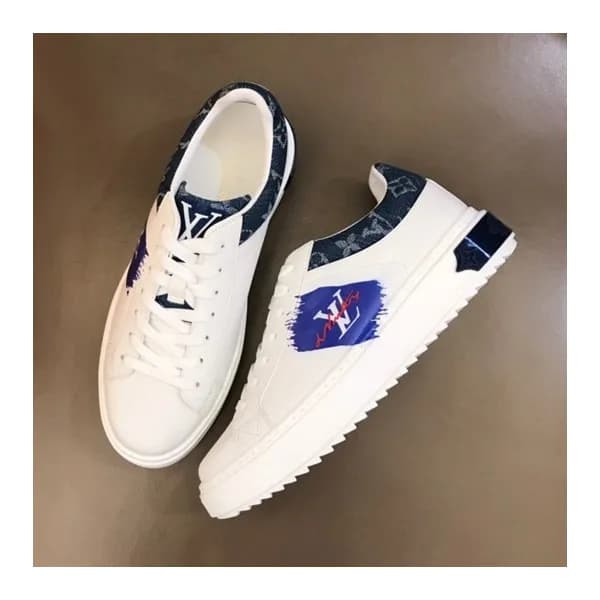 루이비통 남성 Time Out 블루 스니커즈 - Mens Blue Sneakers - lo… - 1
