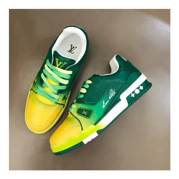 루이비통 남/녀 Trainer 그린 스니커즈 - Unisex Green Sneakers -… - 1