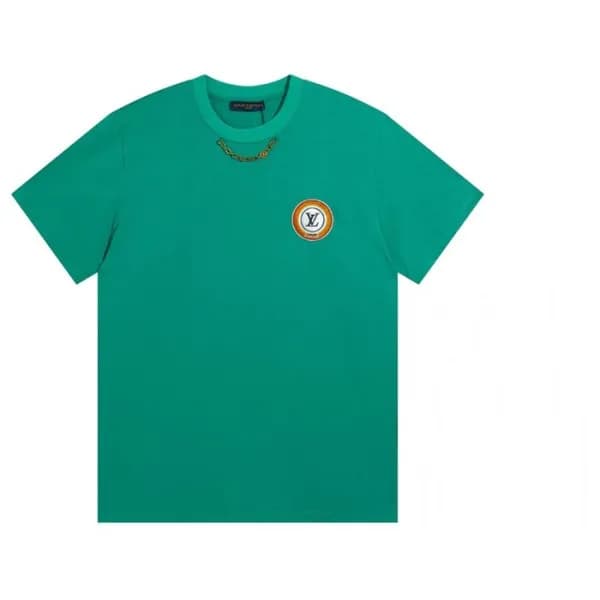 루이비통 남성 그린 크루넥 반팔티 - Mens Green Tshirts - lou05014… - 1