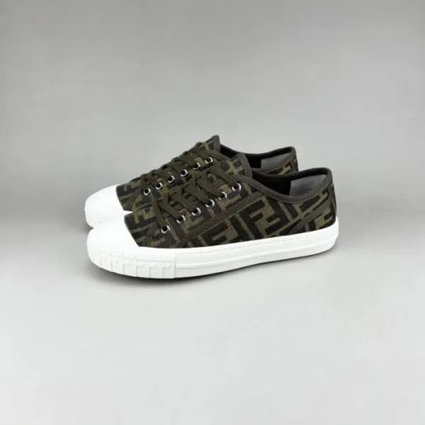 펜디 남/녀 Domino 브라운 스니커즈 - Unisex Brown Sneakers - f… - 1