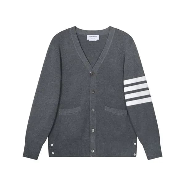 톰브라운 남성 브이넥 그레이 가디건 - Mens Gray Cardigan - thom060…