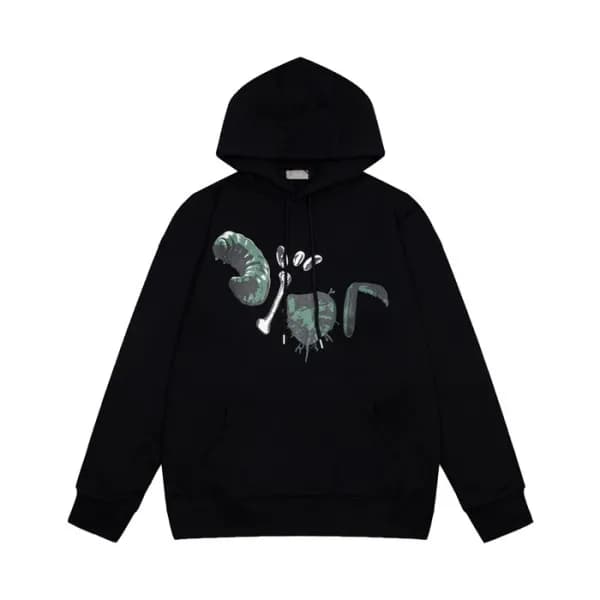 디올 남자 베이직 블랙 후드티 - Mens Black Hoodie - dio02143x - 1