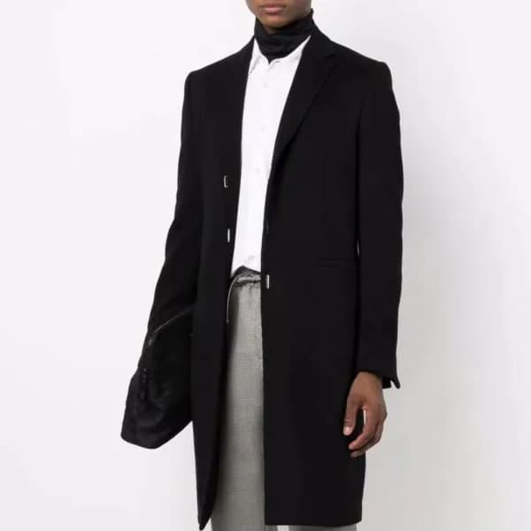 지방시 남성 베이직 블랙 코트 - Givenchy Mens Black Coats - giv… - 1