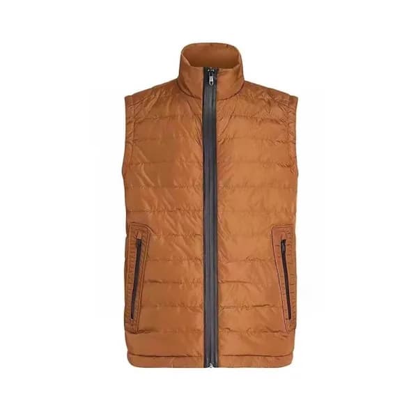 제냐 남성 카멜 다운 베스트 - Ermenegildo Zegna Mens Camel Ves… - 1