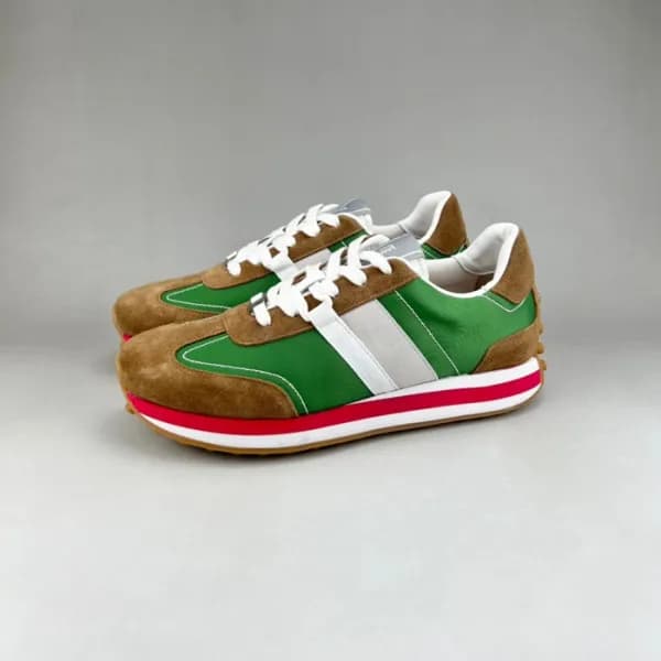 페라가모 남성 그린 스니커즈 - Ferragamo Mens Green Sneakers - … - 1