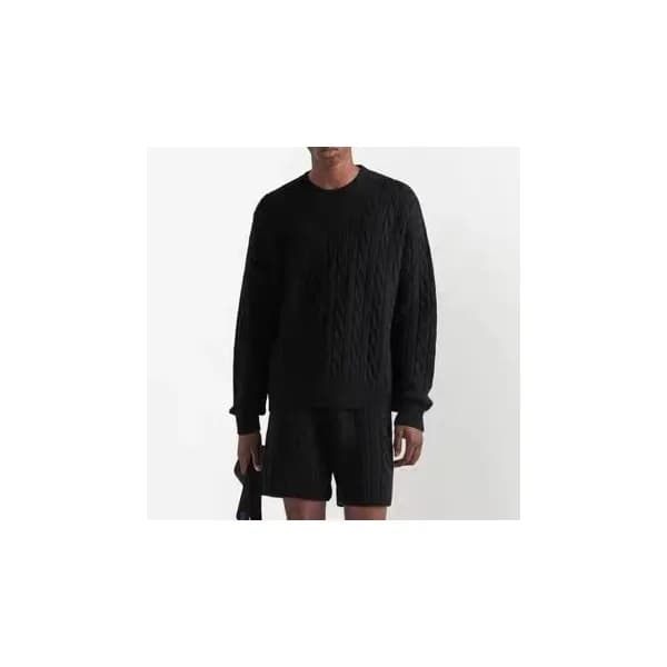 프라다 남성 크루넥 블랙 니트 - Prada Mens Black Knits - pr24x - 1