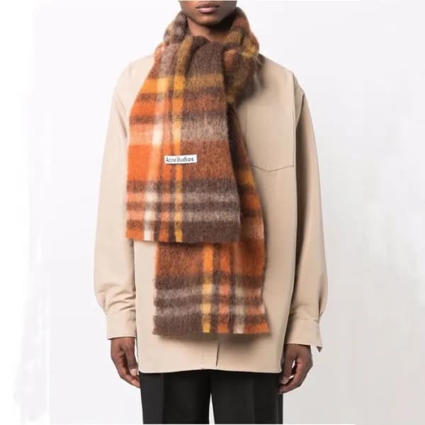 아크네 남/녀 브라운 머플러 - Acne Unisex Brown Muffler - ac17… - 1