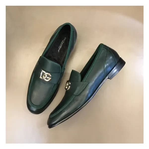 돌체앤가바나 남성 그린 로퍼 - Dolce&Gabbana Mens Green Loafer … - 1