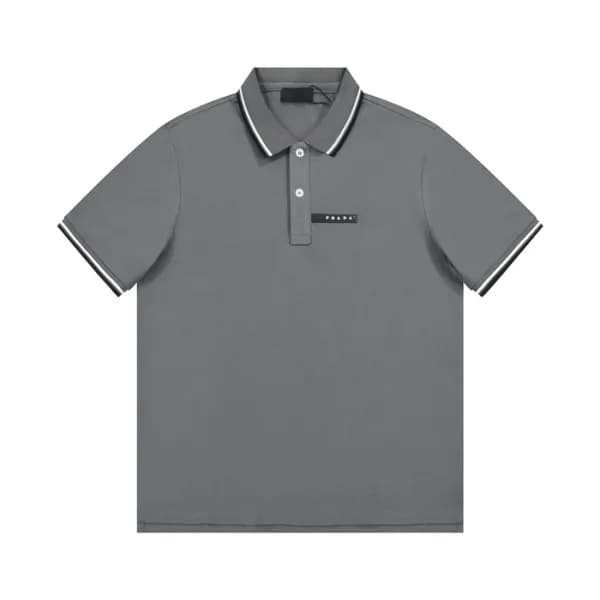 프라다 남성 그레이 폴로 반팔티 - Prada Mens Gray Short sleeved … - 1