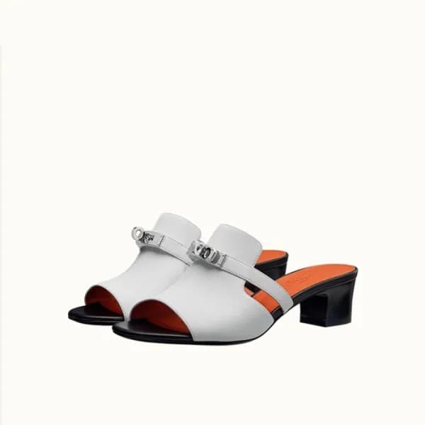 에르메스 여성 화이트 켈리 뮬 - Hermes Womens White Mule - he12… - 1