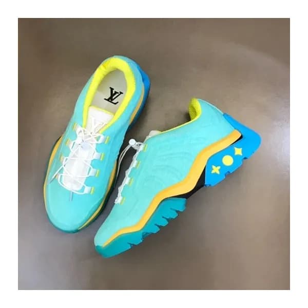 루이비통 남성 블루 스니커즈 - Louis vuitton Mens Blue Sneakers… - 1
