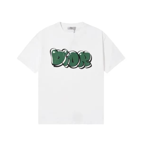 디올 남성 화이트 크루넥 반팔티 - Dior Mens White Short sleeved … - 1