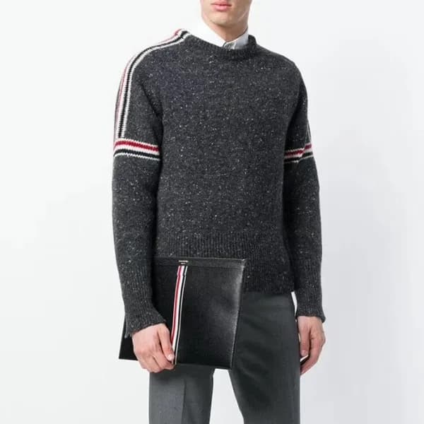 톰브라운 남성 19SS MAC019L 00198 001 삼선탭 클러치백 M【매장-100만원… - 1
