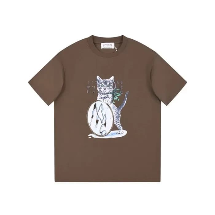 메종 마르지엘라 남/녀 카키 티셔츠 - Maison Margiela Unisex Tshir… - 1