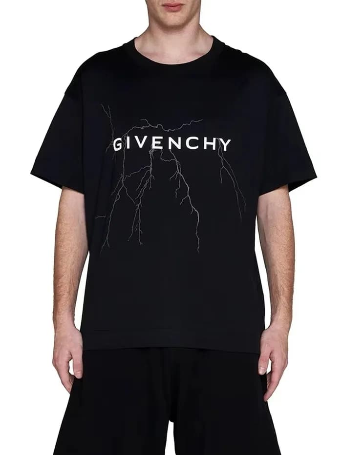 지방시 남성 블랙 반팔 티셔츠 - Givenchy Mens Black Tshirts - g… - 1