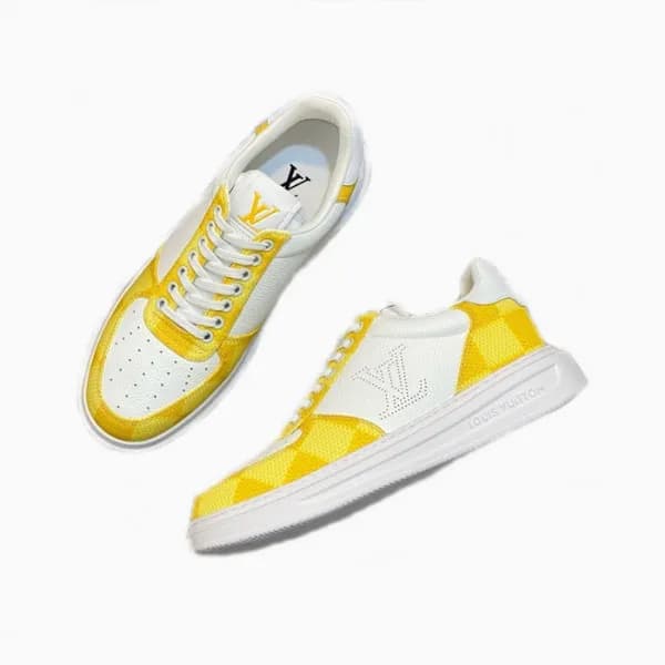 루이비통 남성 옐로우 스니커즈 - Louis vuitton Mens Yellow Sneak… - 1