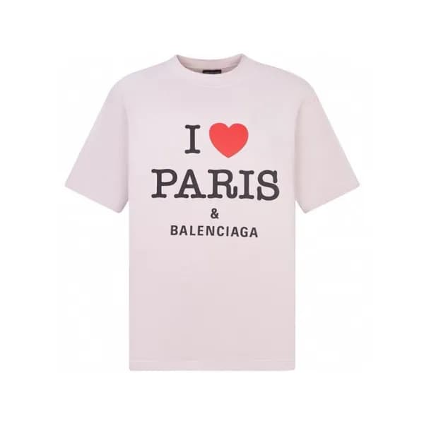 발렌시아가 남성 핑크 반팔 티셔츠 - Balenciaga Mens Pink Tshirts … - 1