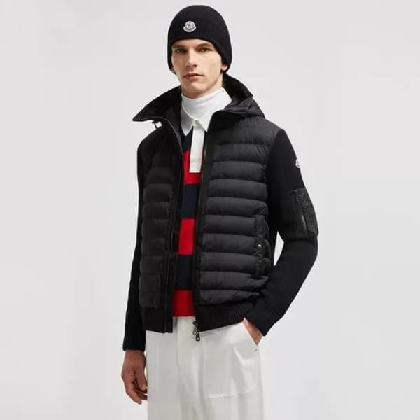 몽클레어 남성 클루니 패치 로고 다운 패딩 - Moncler Mens Down Paddin… - 1