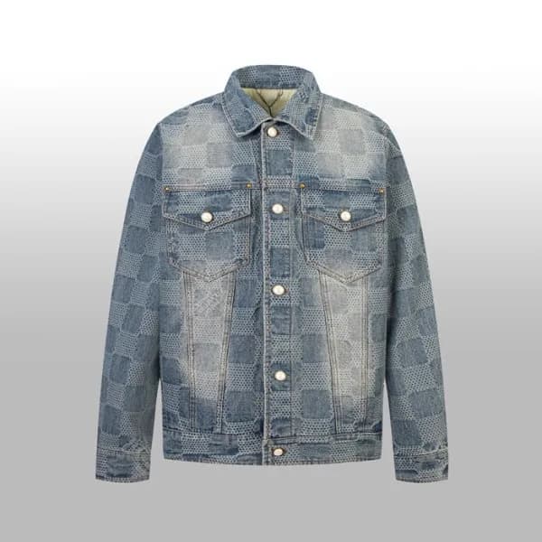 루이비통 남성 데님 재킷 - Louis vuitton Mens Denim Jacket - … - 1