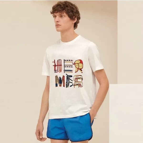 에르메스 남성 라운드 반팔티 - Hermes Mens Round Tshirt - hec57… - 1