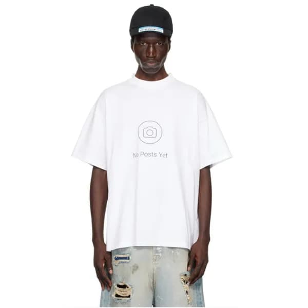 베트멍 남/녀 라운드 반팔 티셔츠 - Vetements Unisex Oversize Tsh… - 1