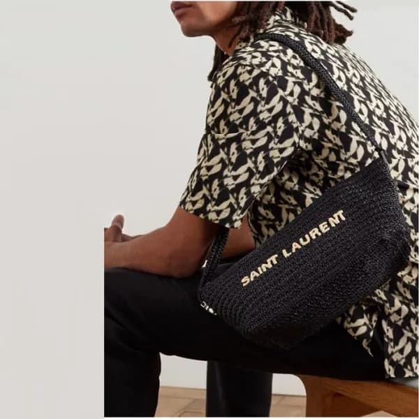 입생로랑 남/녀 라피아 숄더백 - Saint Laurent Unisex Raffia Sh… - 1