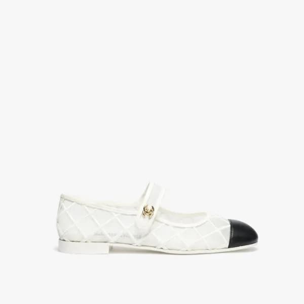 샤넬 여성 메시 메리제인 슈즈 - Chanel Womens Maryjane Flat Sho… - 1