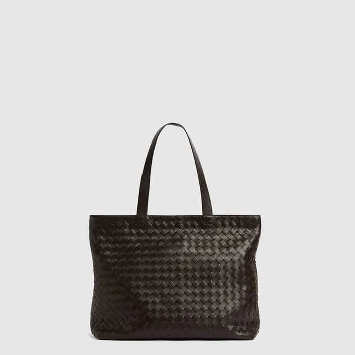 보테가베네타 남성 라지 인트레치아토 지퍼 토트 백 - Bottega veneta Mens … - 1